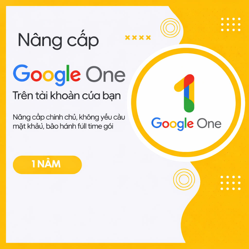 Google One Nâng Cấp Dung Lượng Chuẩn Google – Lưu Trữ Thoải Mái, Dùng Lâu Dài