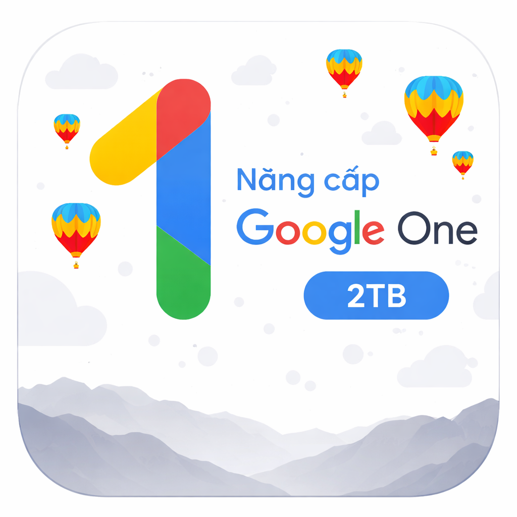 Google One 2TB 6 tháng (5 thành viên) - Gói gia hạn chính chủ