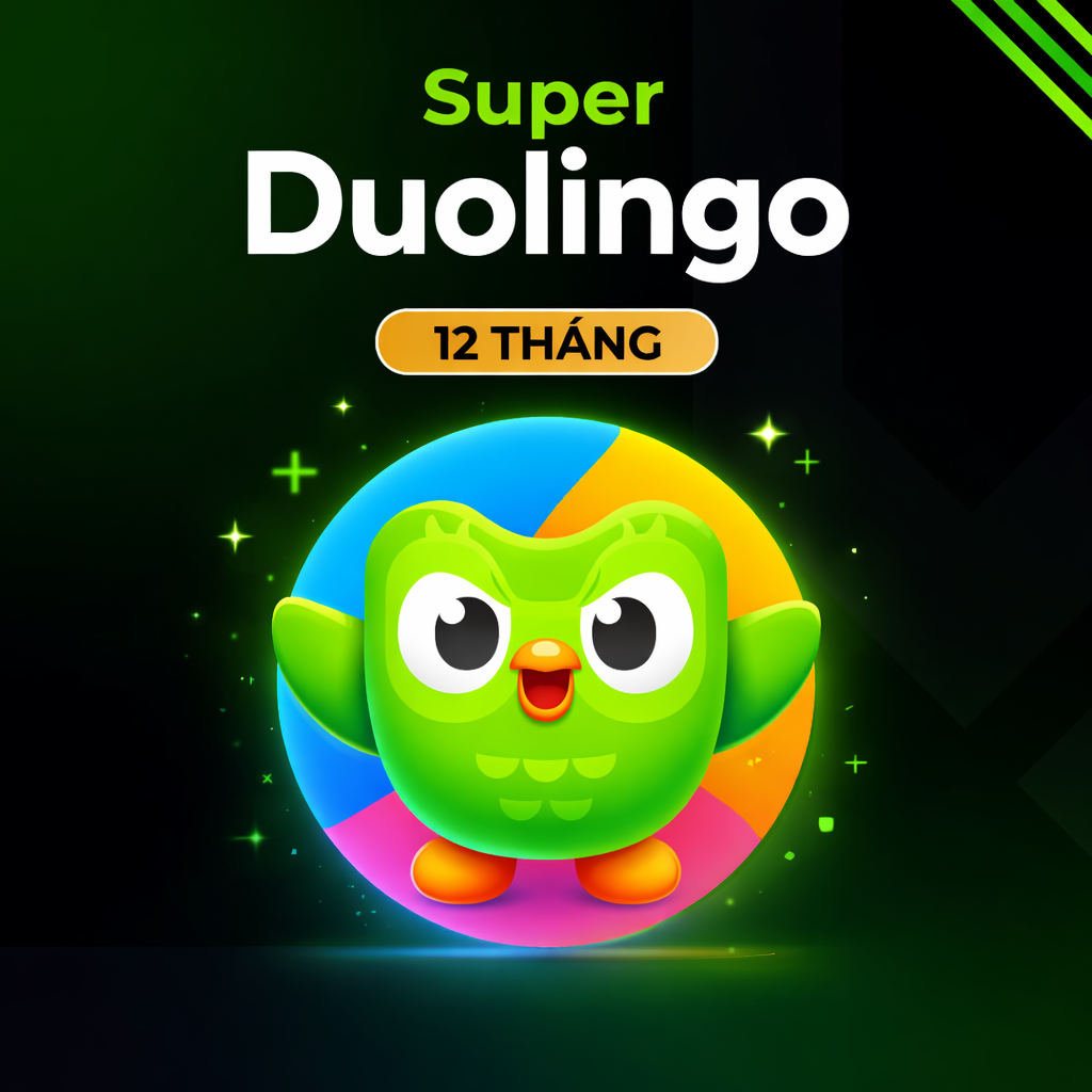 Mua Tài Khoản Duolingo Super, Nâng Cấp Duolingo Plus Chính Chủ 12 Tháng